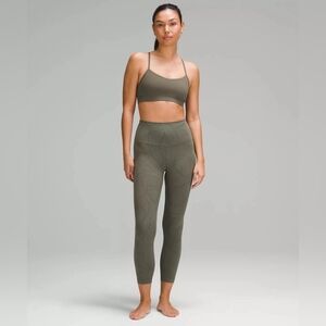 Lululemon Align High-Rise Pant 25" Size 6 Scripted Yogo Army Green - Dark Olive